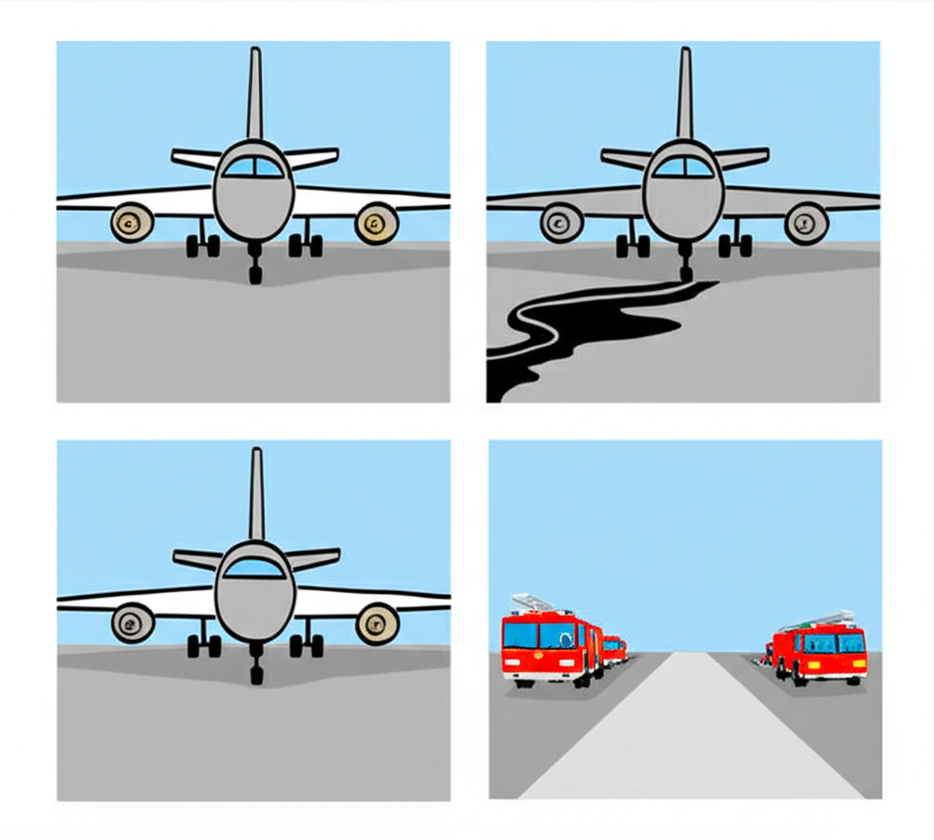 Aviation scene illustration