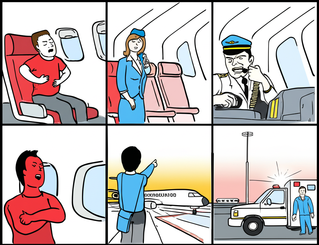 Aviation scene illustration