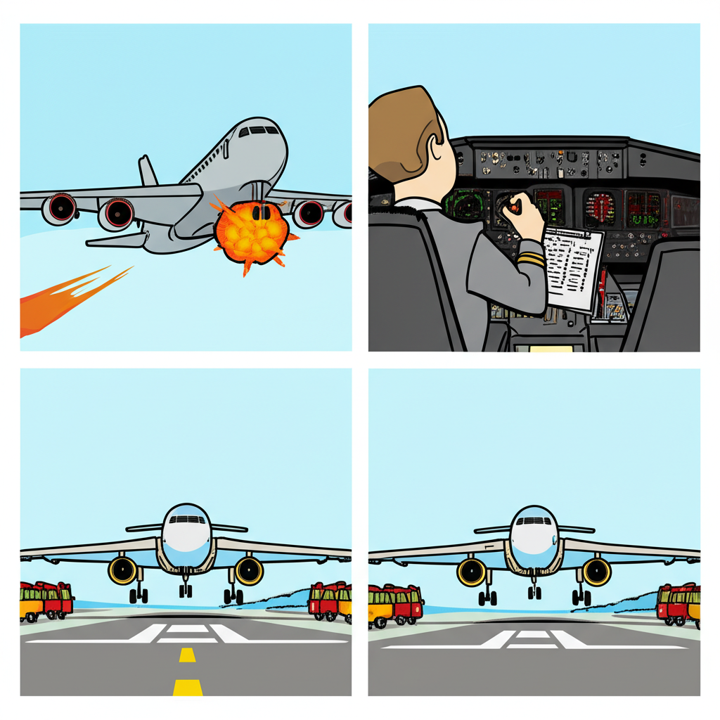 Aviation scene illustration