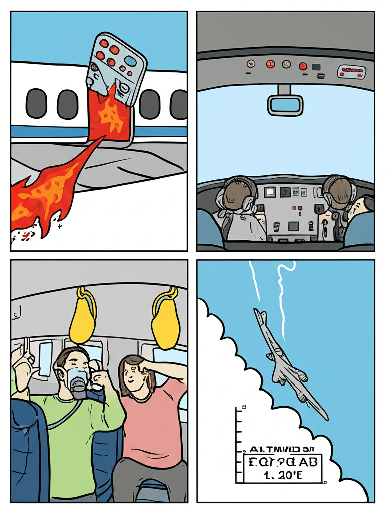 Aviation scene illustration