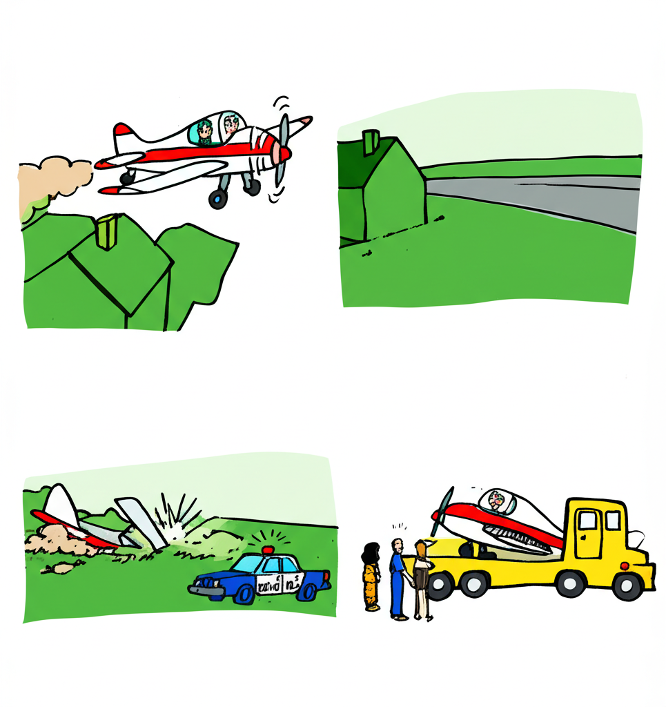 Aviation scene illustration