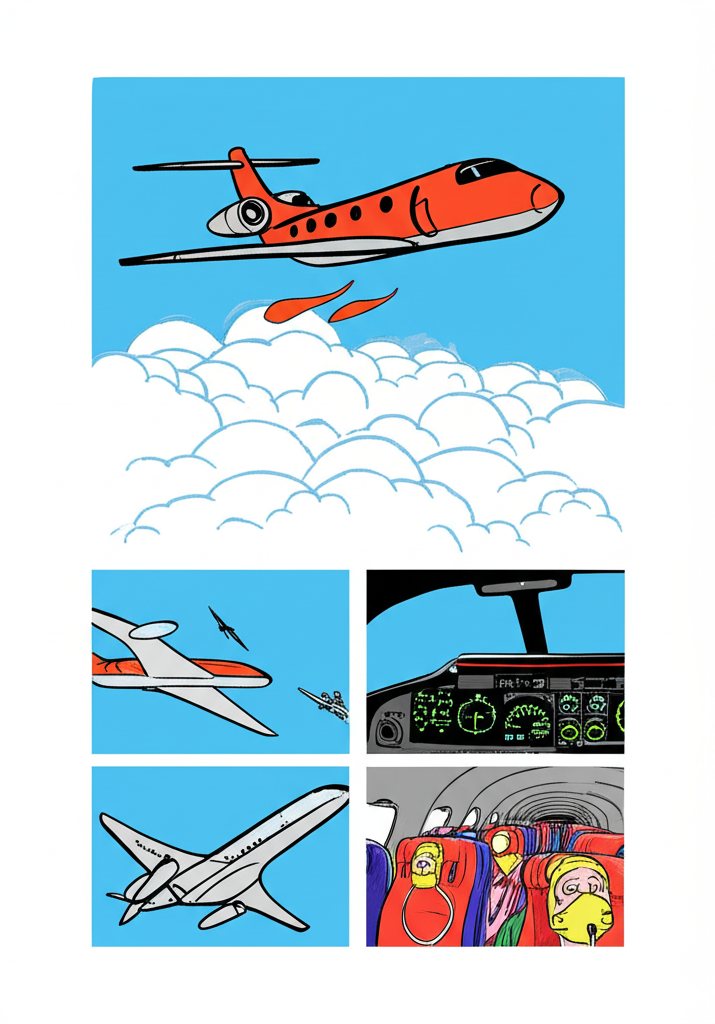 Aviation scene illustration