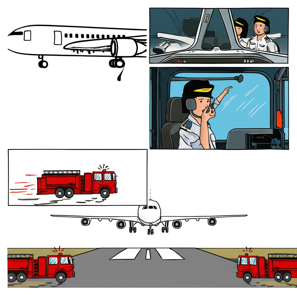Aviation scene illustration