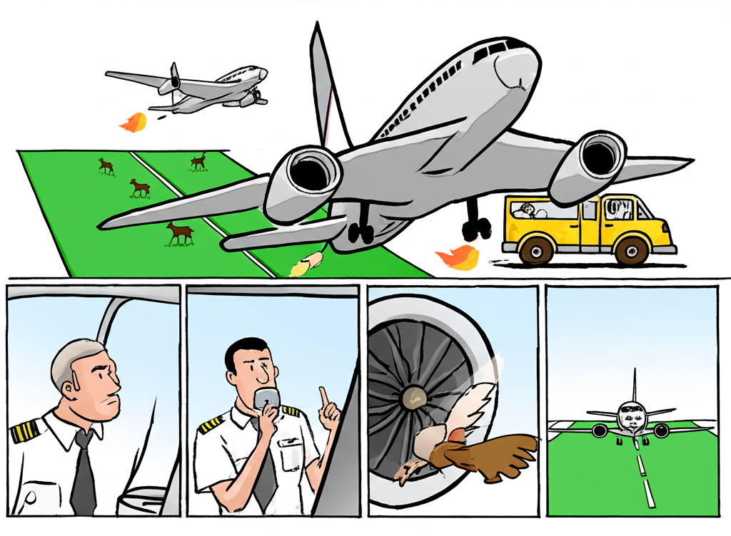 Aviation scene illustration