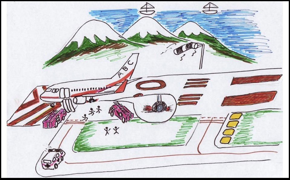 Aviation scene illustration