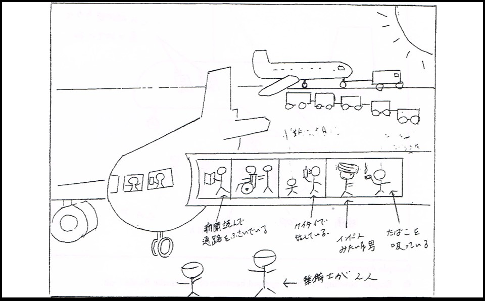 Aviation scene illustration